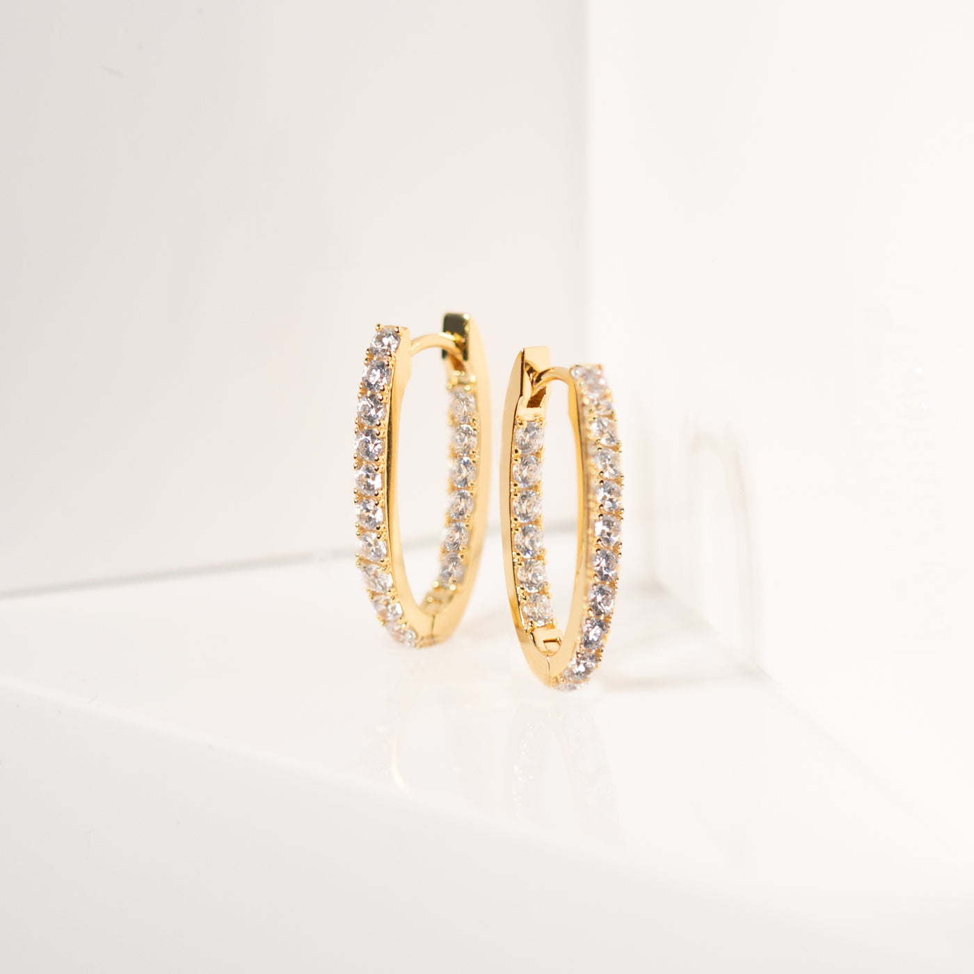 Sif Jakobs Ellisse 18 karat gold plated Earrings SJ-E2312-CZ-YG