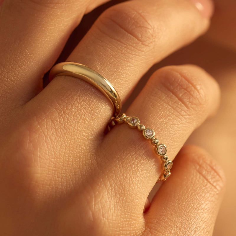 Beloro Jewels Della Spiga Dome 9 karat gold ring BO330040-54-zoom-