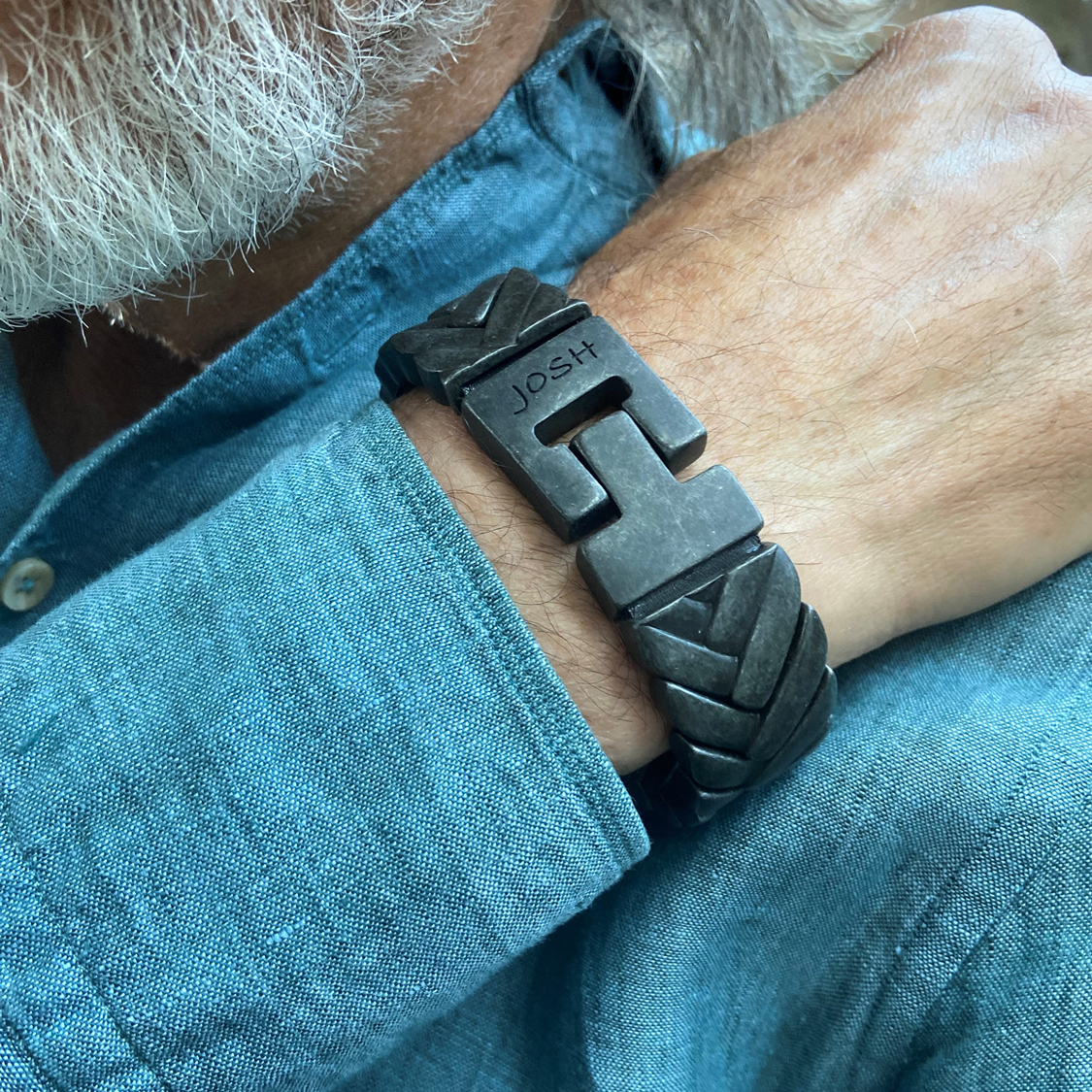 Josh Black Alloy Bracelet 03558VB/NCLR/MED