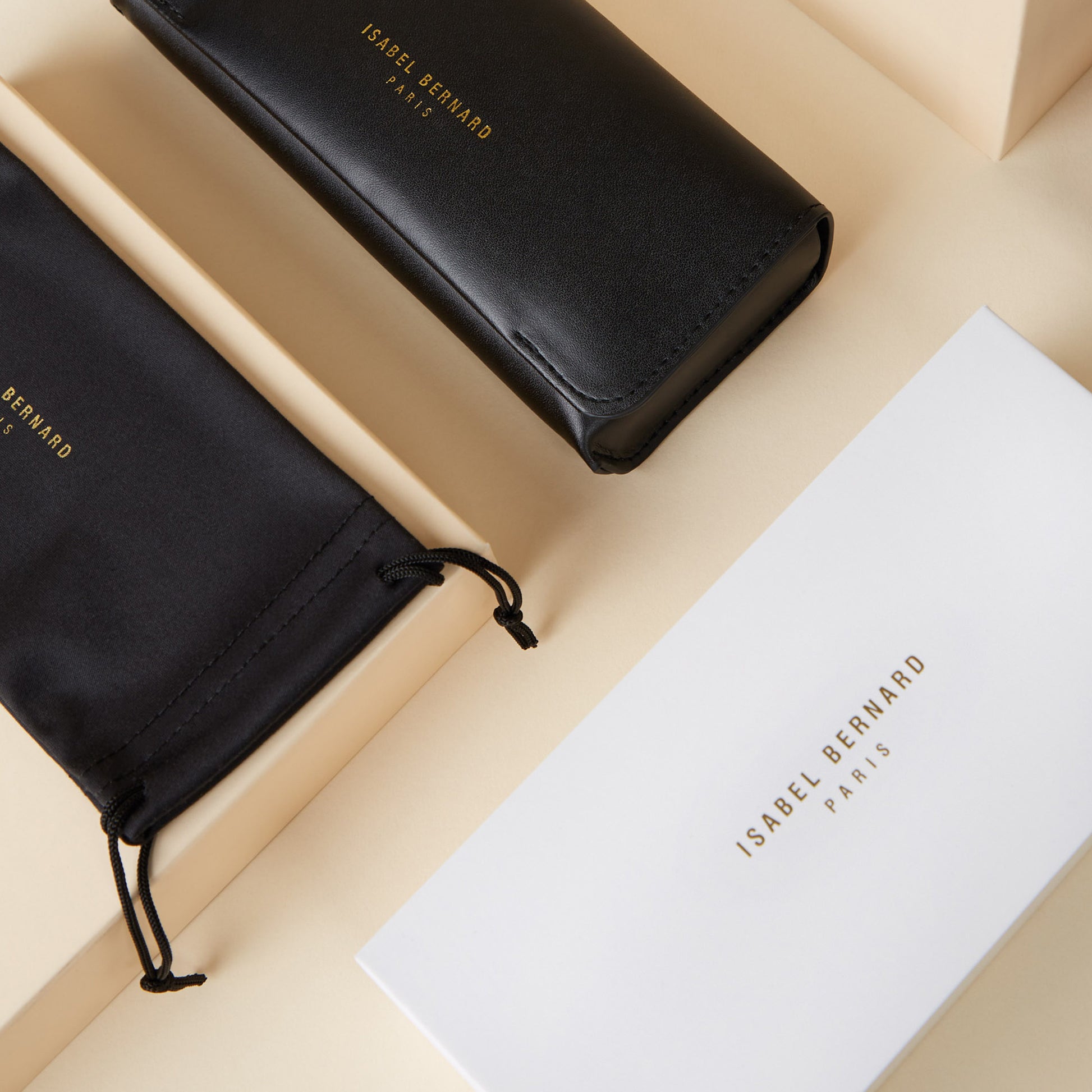 Isabel Bernard La Villette Raison Transparant Beige Vierkante Zonnebril IB400007-02-14