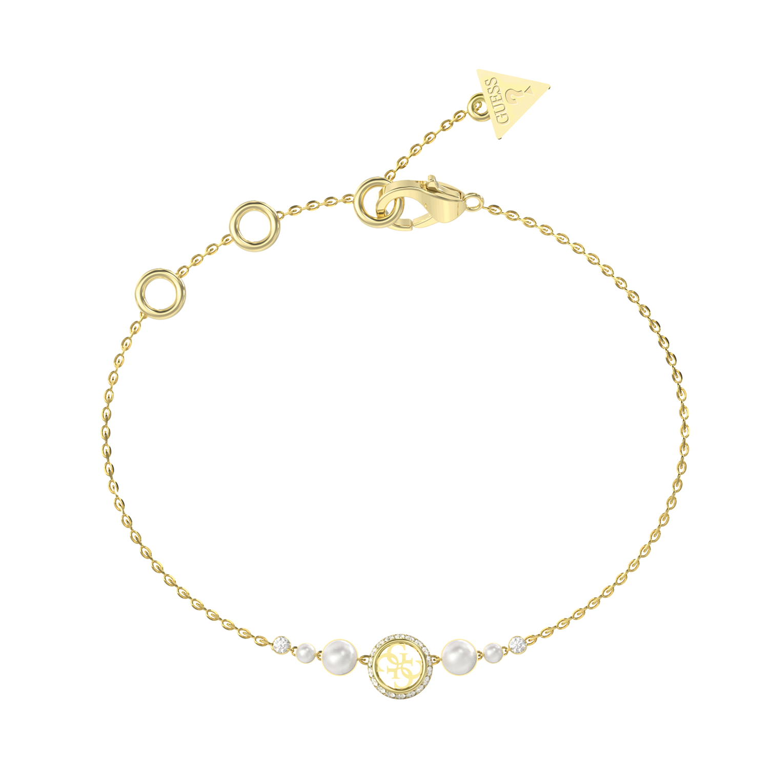 Guess Tiny Pearly Gold Bracelet JUBB05516JWYGS