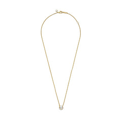 Pandora Timeless Gold-coloured Sparkling Round Halo Necklacewith14 Carat Gold Plating 361174C01-45 (Length: 45.00 cm)