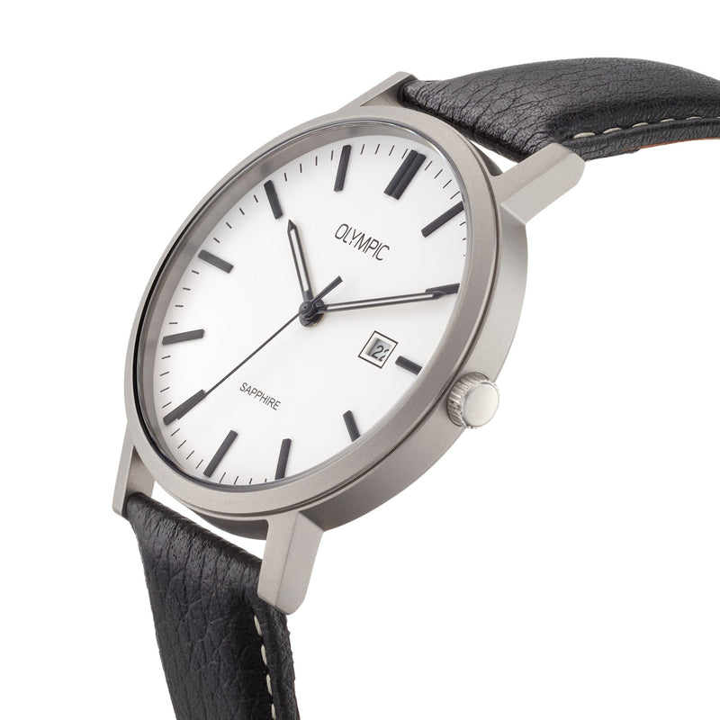 Olympic Titanium Grijs Herenhorloge OL26HTL221-zoom-