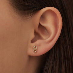 Isabel Bernard Cadeau d'Isabel 14 karat gold earring set with chains IB90183