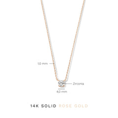 Isabel Bernard La Concorde Garance 14 Carat Rosegolden Necklace IB340142 (Length: 40.00-44.00 cm)
