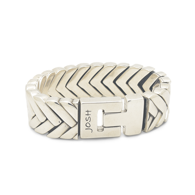 Josh Silver Alloy Bracelet 03558SL/NCLR/MED-zoom-