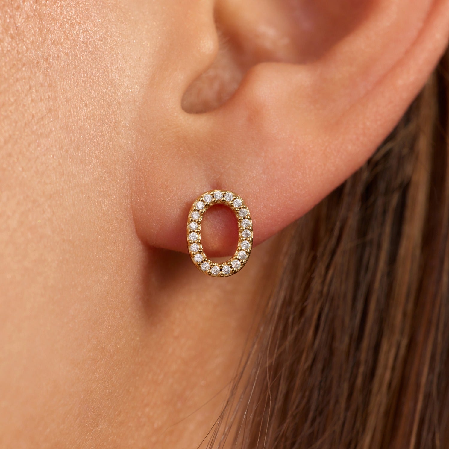 Parte Di Me Bibbiena Poppi Clara 925 Sterling Silver Gold Plated Ear Studs PDM36196