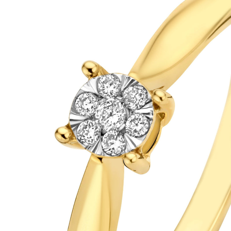 Isabel Bernard De la Paix Hanaé 14 karaat gouden ring | diamant 0.08 ct | IBD330007-50-zoom-