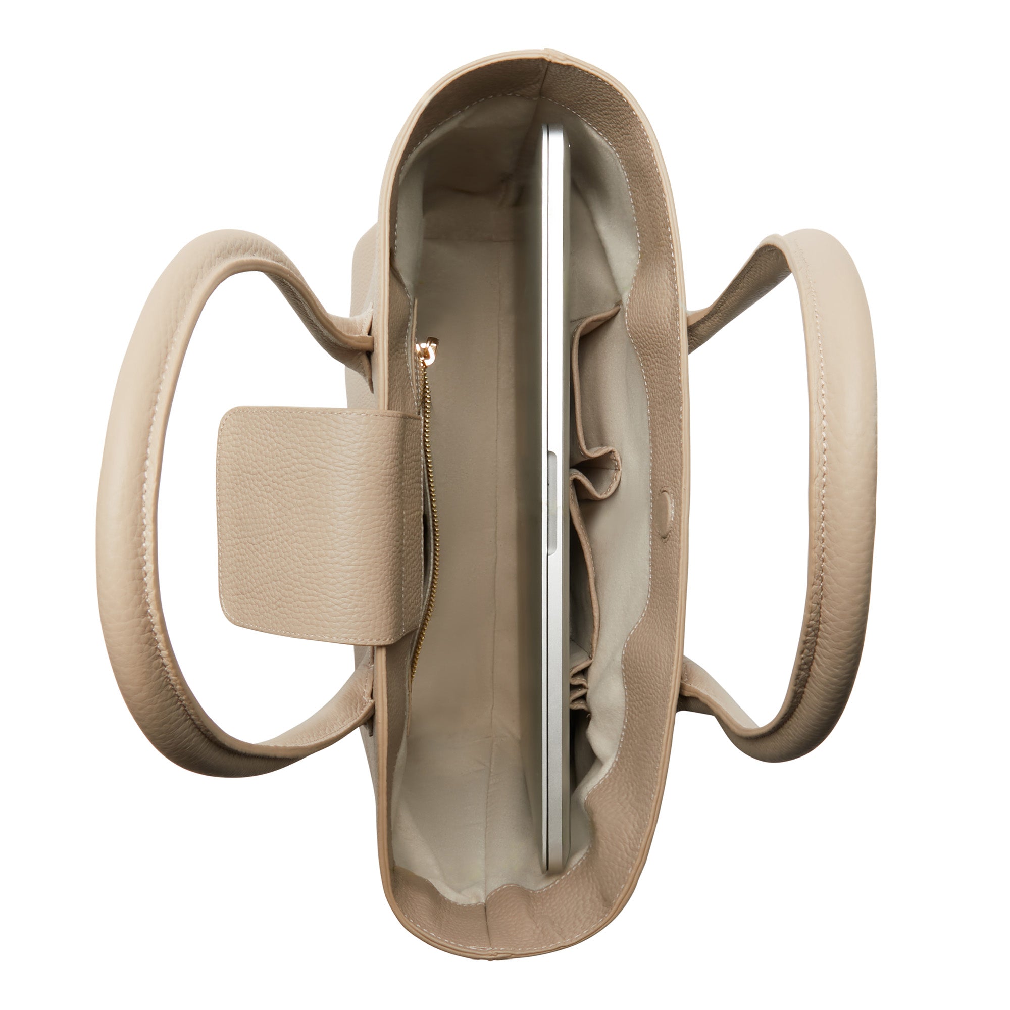 Isabel Bernard Honoré Lysanne Taupe Calfskin Shopper IB25023