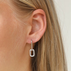 Karma Hoops Silver Hoop Earrings H232S