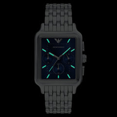 Emporio Armani Rectangular Blue Dial Watch AR11750