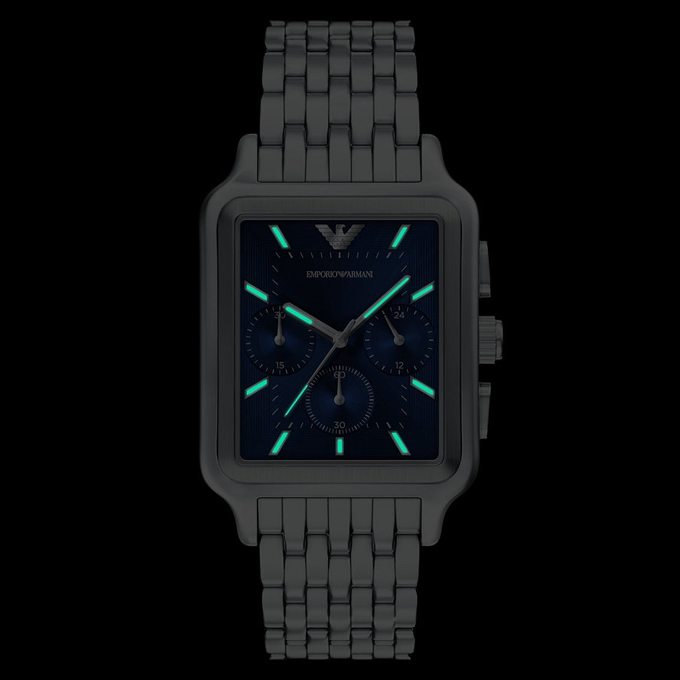 Emporio Armani Rectangular Blue Dial Watch AR11750