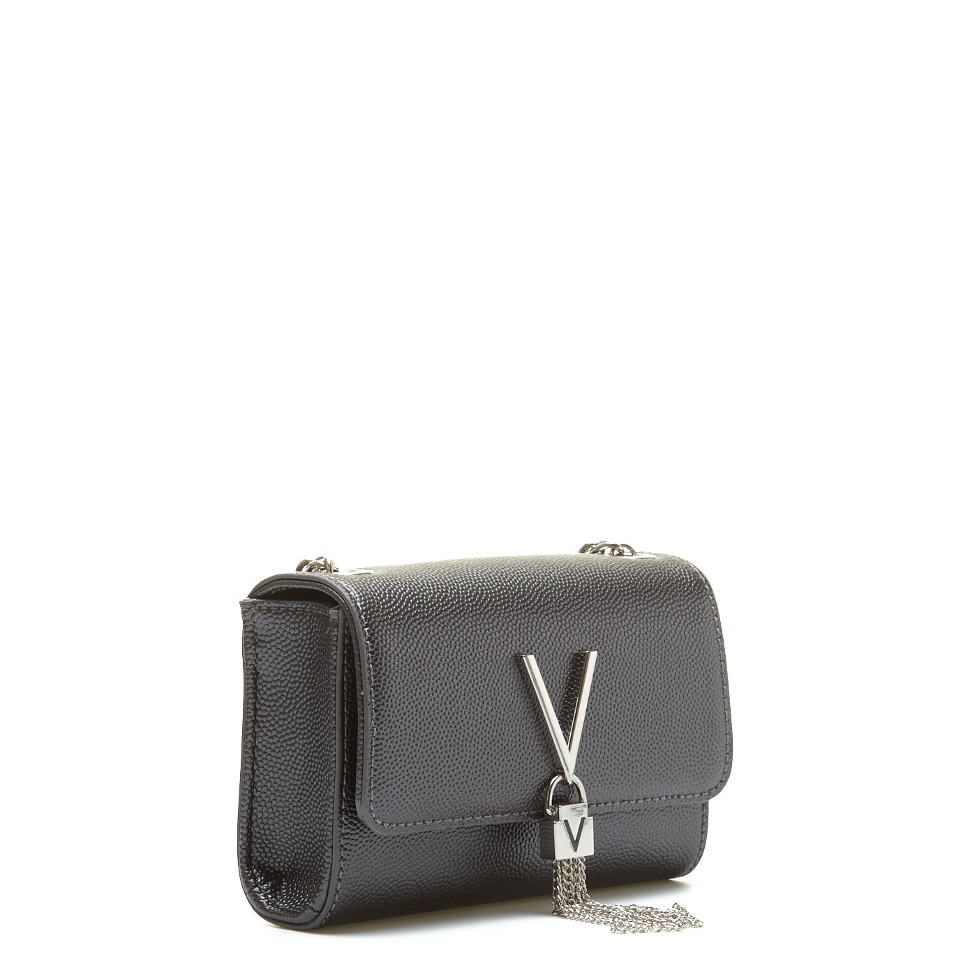 Valentino Bags Divina Grey Crossbody Bag VBS1R403GCANNAFUCIL