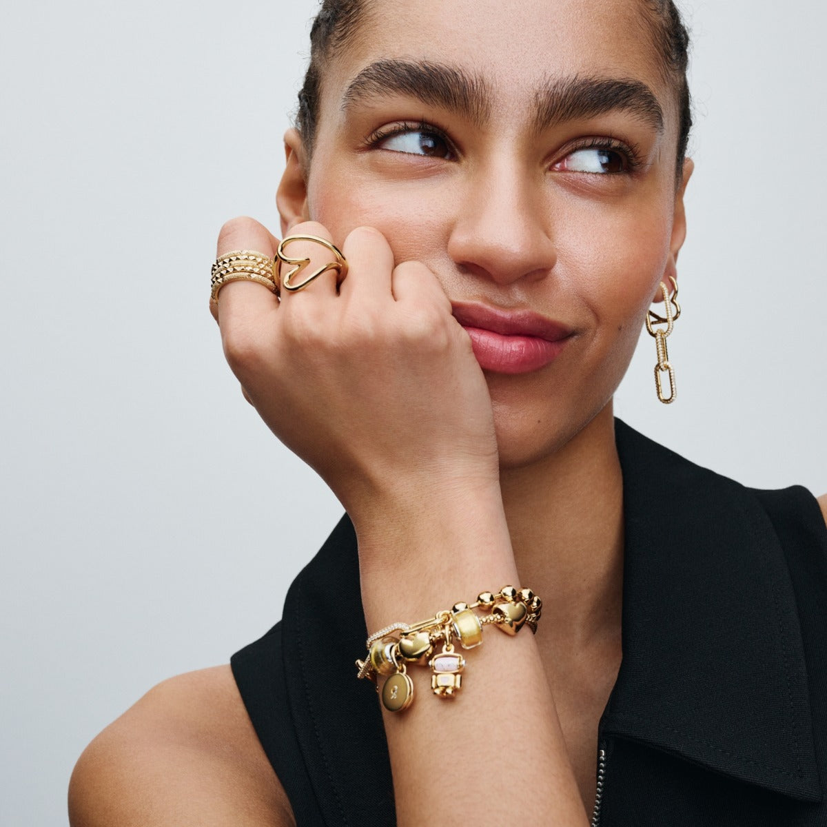 Pandora Moments 14 Karat Gold Plated Heart Charm 763439C00