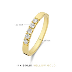 Isabel Bernard De la Paix Madeline 14 Carat Gold Ring | diamond 0.20 ct | IBD330018-48