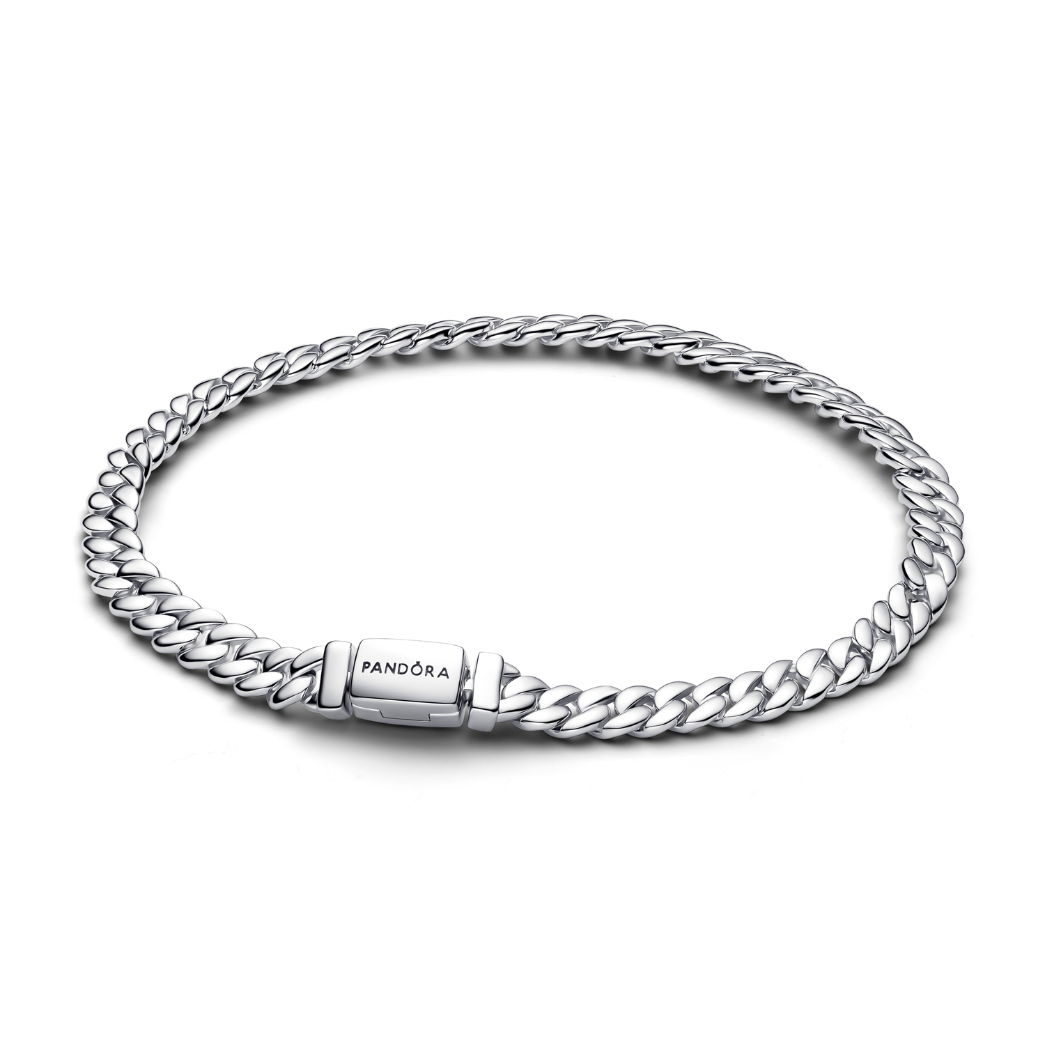 Pandora Timeless 925 Sterling Silver Cuban Link Bracelet 594367C00-18