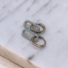 Karma Hoops Silver Hoop Earrings H187S-T