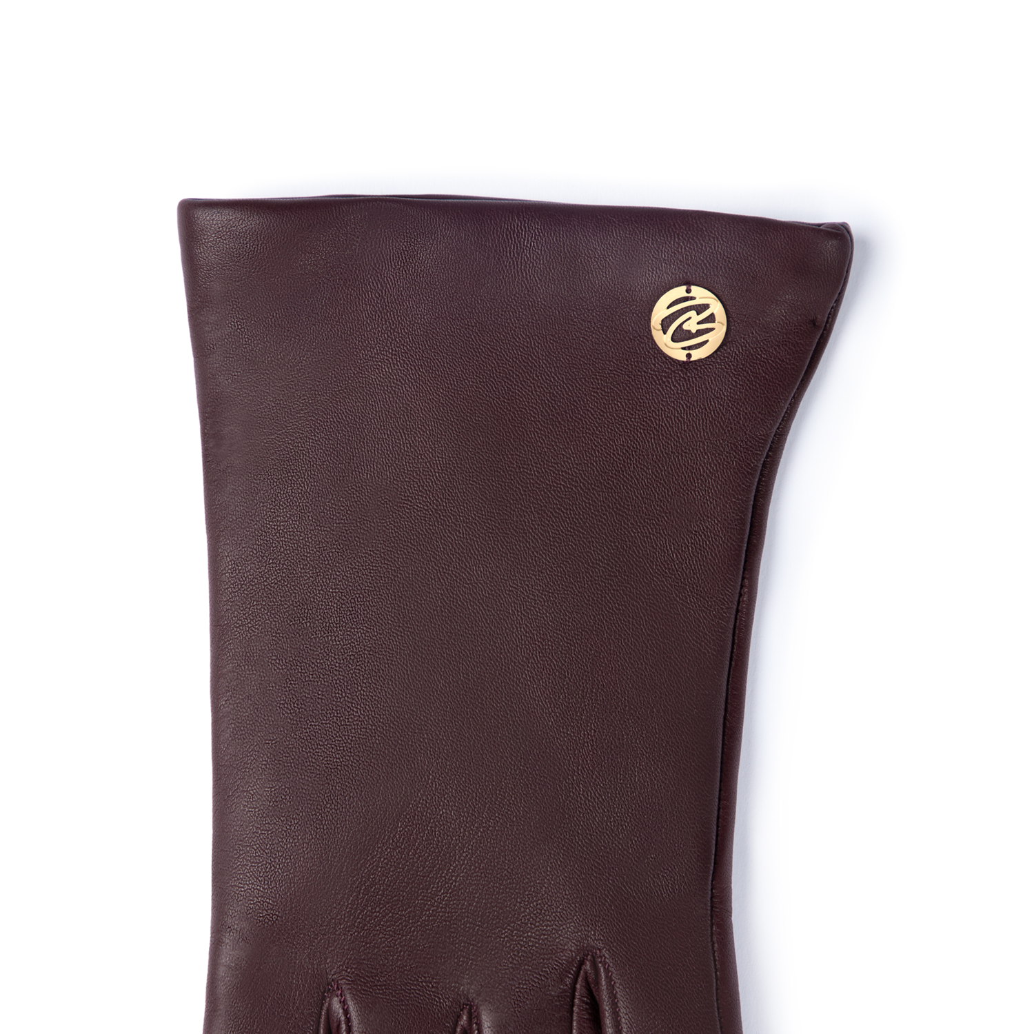 Isabel Bernard Honoré Eleanor Bordeaux Red goatskin leather gloves IB67000-352-7.5