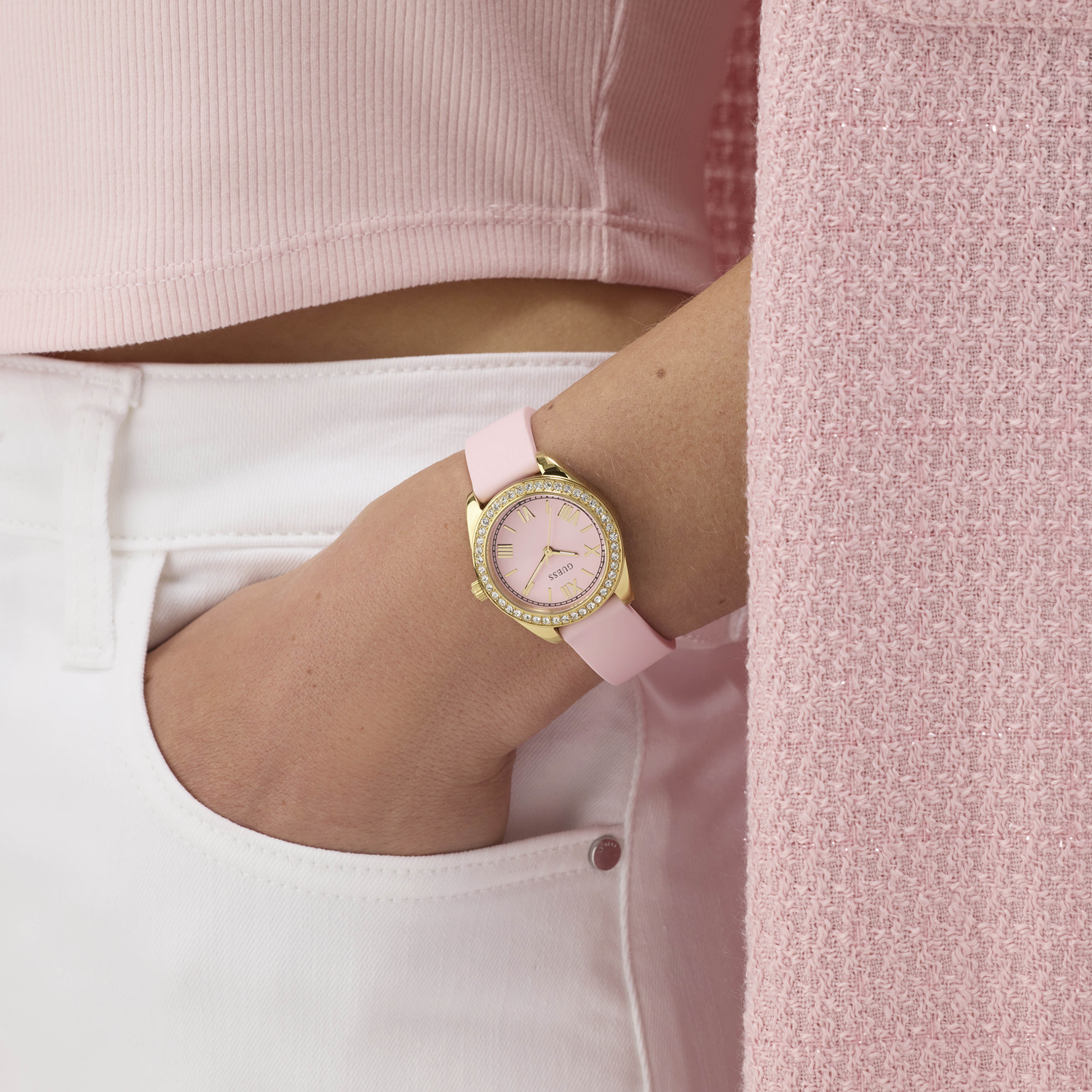 Guess Mini Luna Light Pink Women's Watch GW1000L2