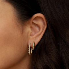 Karma Hoops 14 karat gold plated Hoop Earrings H447GP