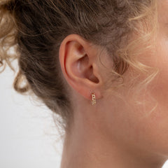 Isabel Bernard Le Marais Règine 14 Carat Golden Hoop Earrings IB360219