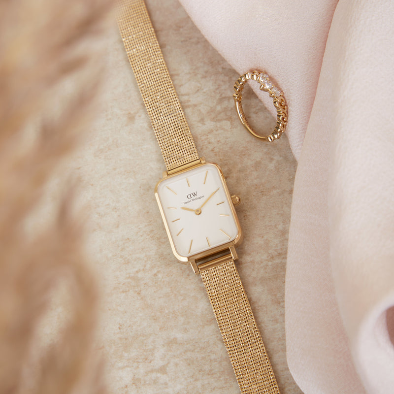 Daniel Wellington Quadro Gold Women's Watch DW00100556-zoom-