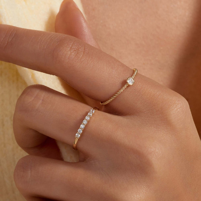 Beloro Jewels Monte Napoleone Elena 9 karaat ring met zirkonia steen BO330060-56-zoom-