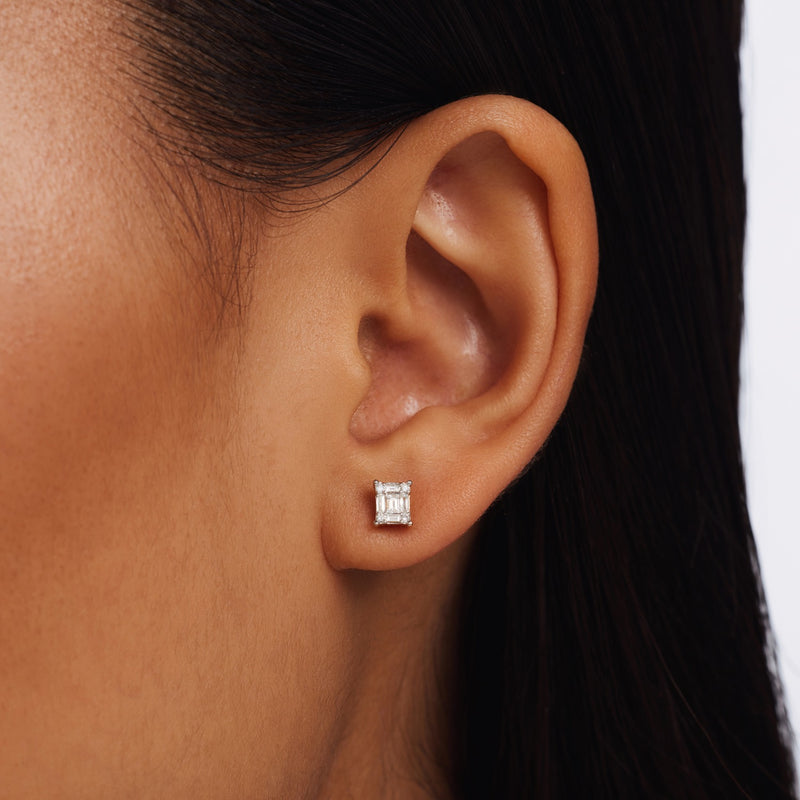 Isabel Bernard De la Paix Maxime 14 karat whitegold stud ear studs with diamond 0.22 carat IBD360031-zoom-