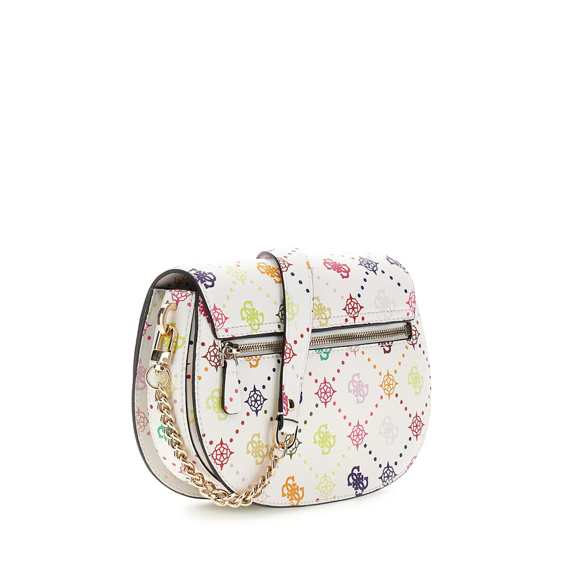 Guess Emelie Multi Logo Flap Shoulder Bag HWGM99-28200-MUO-zoom-