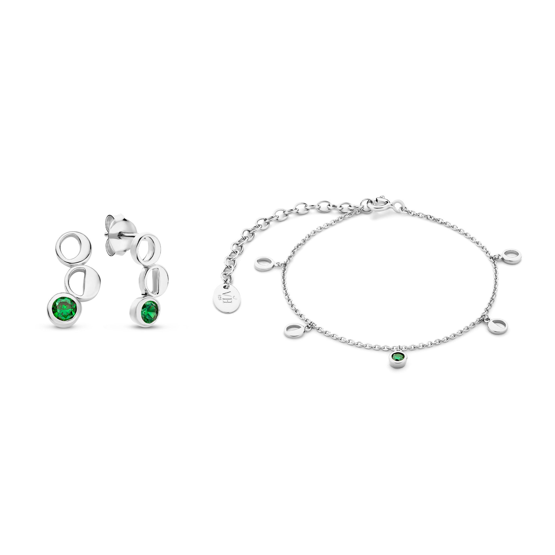 Violet Hamden Violet's Gift 925 Sterling Silver Bracelet and Ear Studs Giftset VH90061