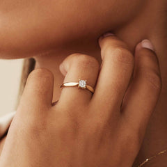 Isabel Bernard De la Paix Hanaé 14 Carat Gold Ring | diamond 0.08 ct | IBD330007-50