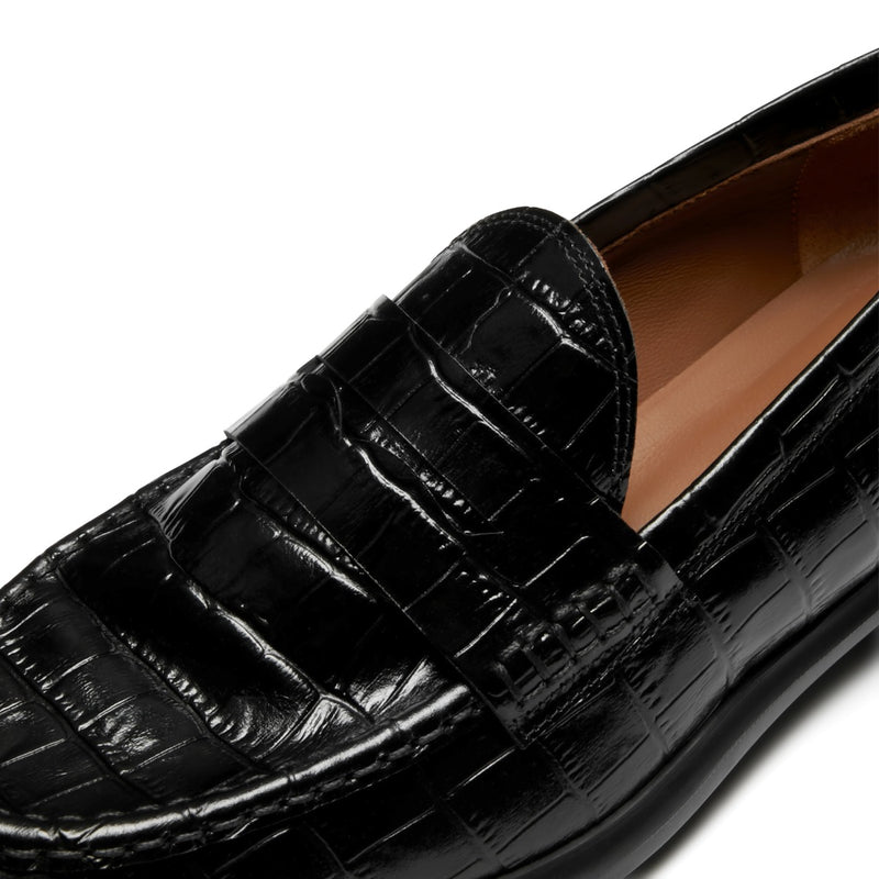 Isabel Bernard Vendôme Blandine Croco Zwarte Kalfsleren Loafers IB51015-201-38-zoom-
