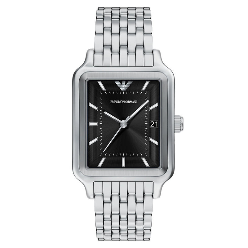 Emporio Armani Rectangular Black Dial Watch AR11755-zoom-