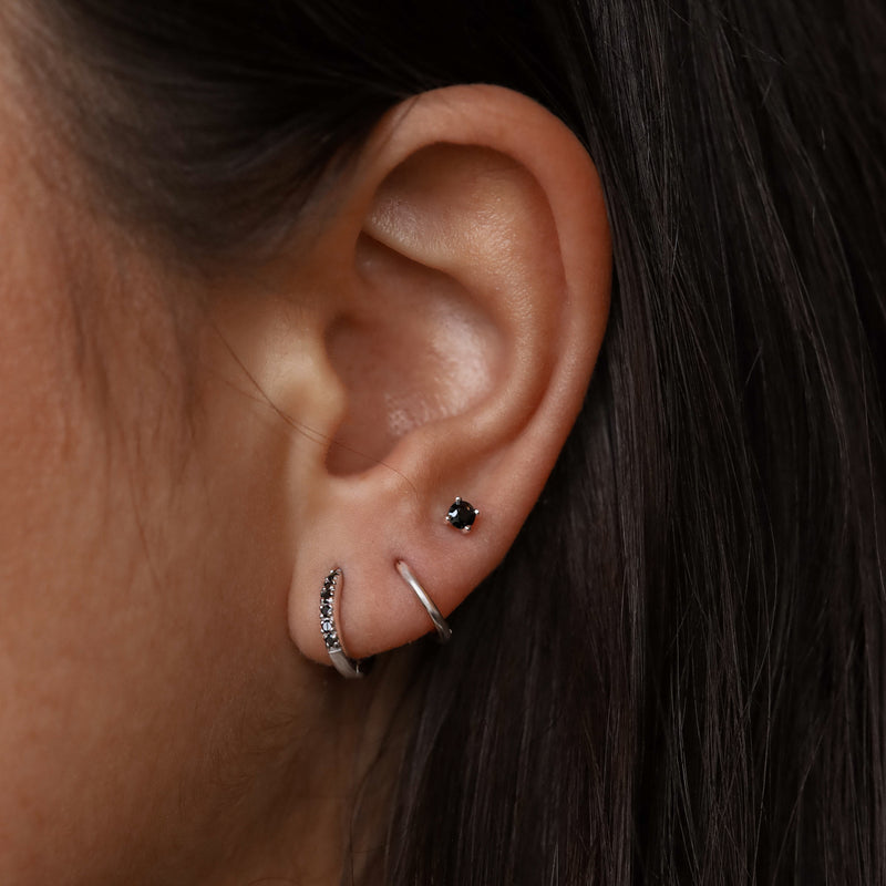 Karma 925 Sterling Silver Black Velvet Earparty-70-zoom-