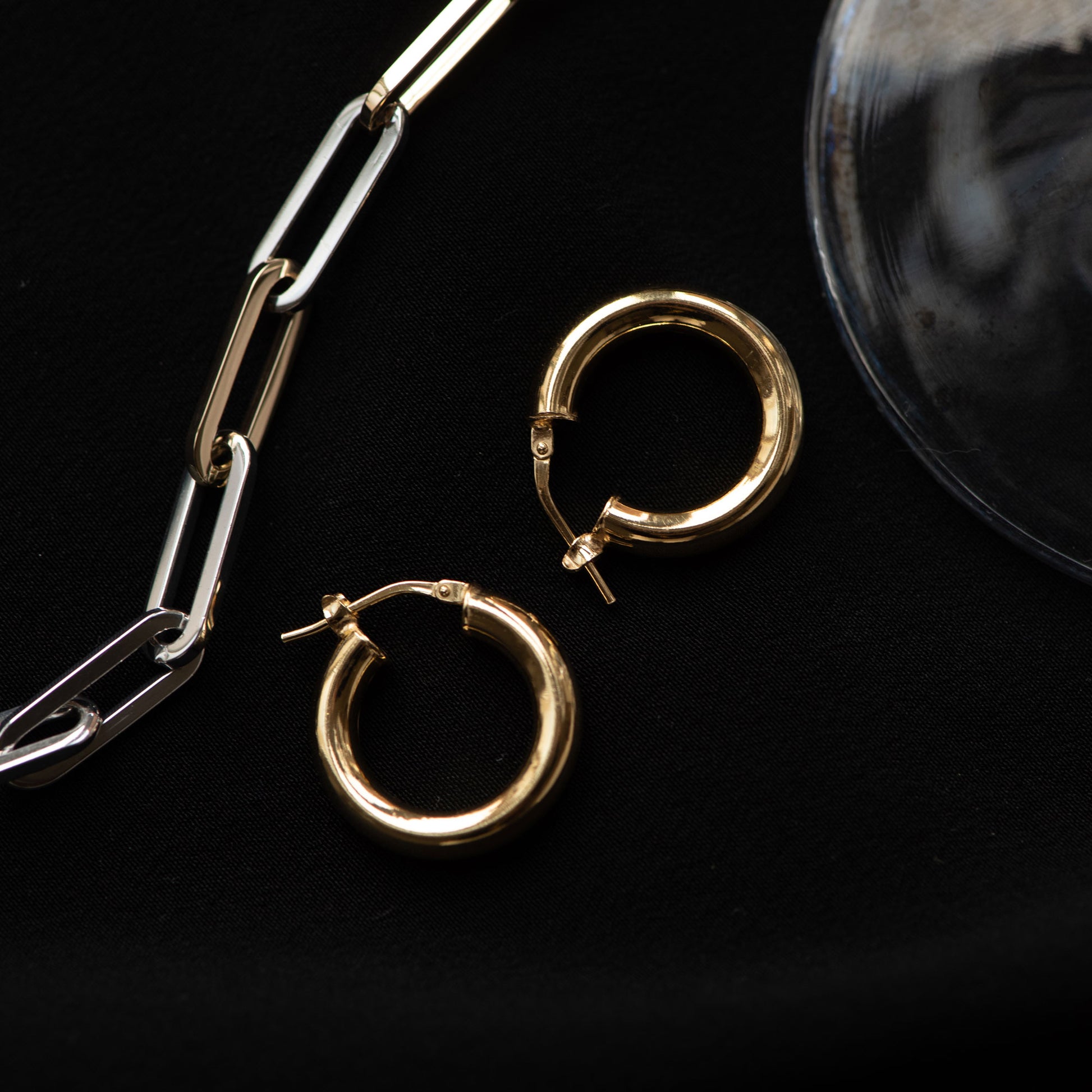 Parte di Me Bibbiena Poppi Casentino 925 sterling Silver gold plated Hoop Earrings PDM36056