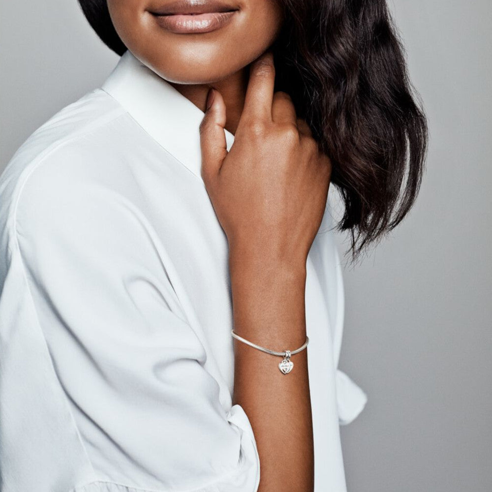 Pandora People 925 Sterling Silver Mother and Daughter Hearts Charm 799187C01