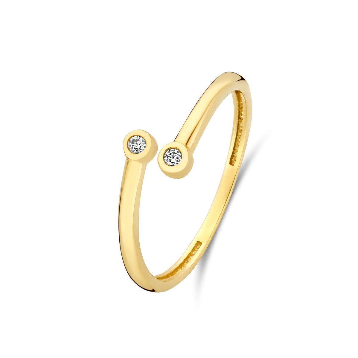 Beloro Jewels Monte Napoleone Stella 9 karat gold ring with zirconia BO330035-48