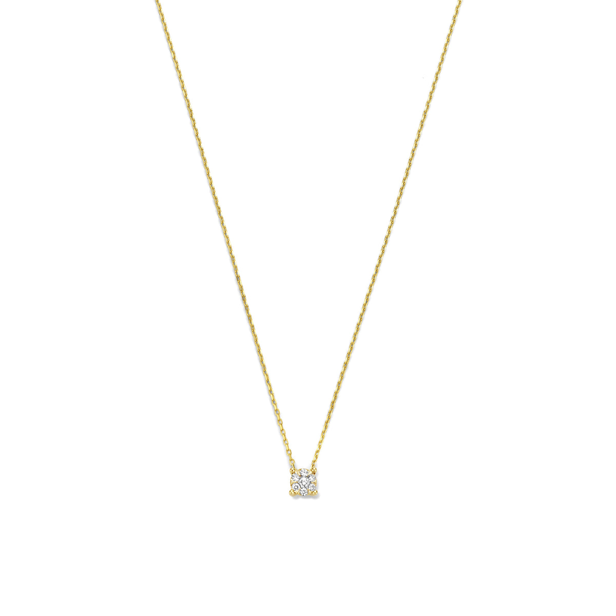 Isabel Bernard De la Paix Hanaé 14 Carat Golden Necklace | diamond 0.08 ct | IBD350007