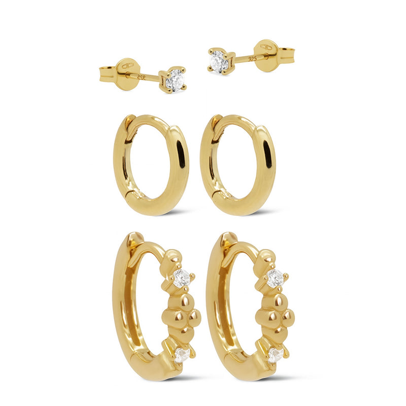 Karma 925 Sterling Silver Soleil Earparty EPV40GP-zoom-