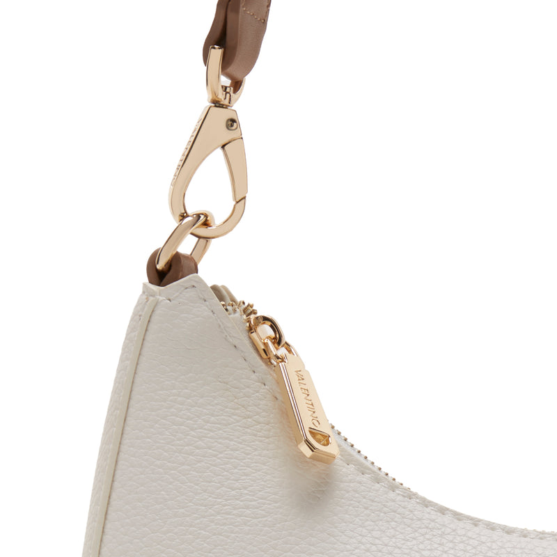 Valentino Bags Alexia White & Brown Shoulder Bag VBS5A808BIANCO/BROWN-zoom-