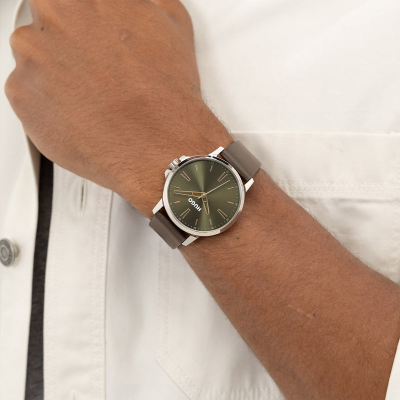 Hugo Boss #SMOOTH Silver Men's Watch HU1530418-zoom-