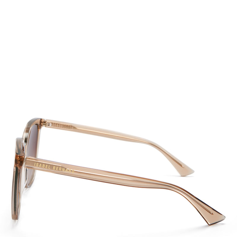 Isabel Bernard La Villette Raison Transparant Beige Vierkante Zonnebril IB400007-02-14-zoom-