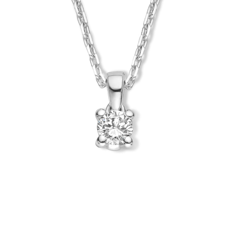 Isabel Bernard De la Paix Celesse 14 karaat witgouden collier | diamant 0.07 ct | IBD350005-zoom-