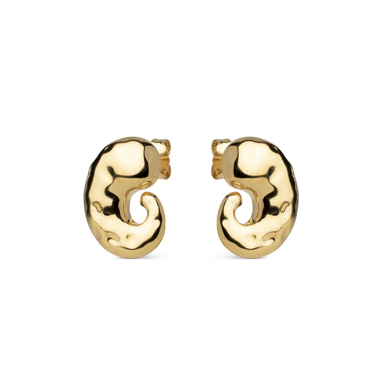 ENAMEL Copenhagen Recycled 925 Sterling Silver Gold Plated Earrings E442G-zoom-