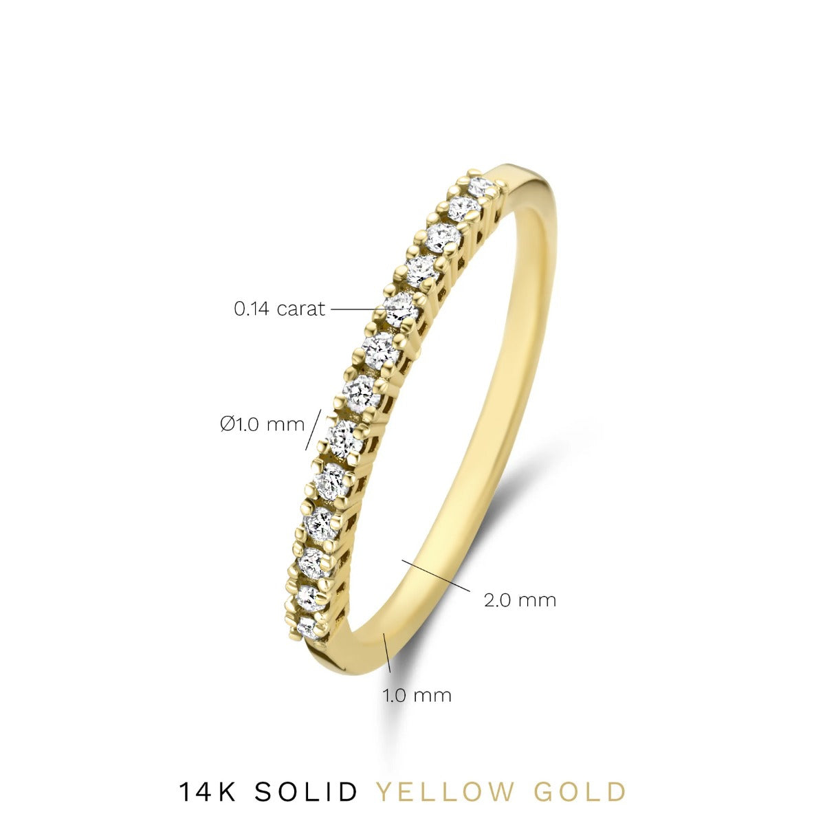 Isabel Bernard De la Paix Madeline 14 Carat Gold Ring | diamond 0.14 ct | IBD330023-54