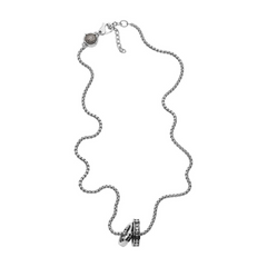 Diesel Double Pendant Stainless Steel Necklace DX1168040