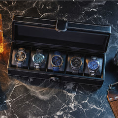 Mats Meier Mont Fort Black Watchbox voor 5 Watchs