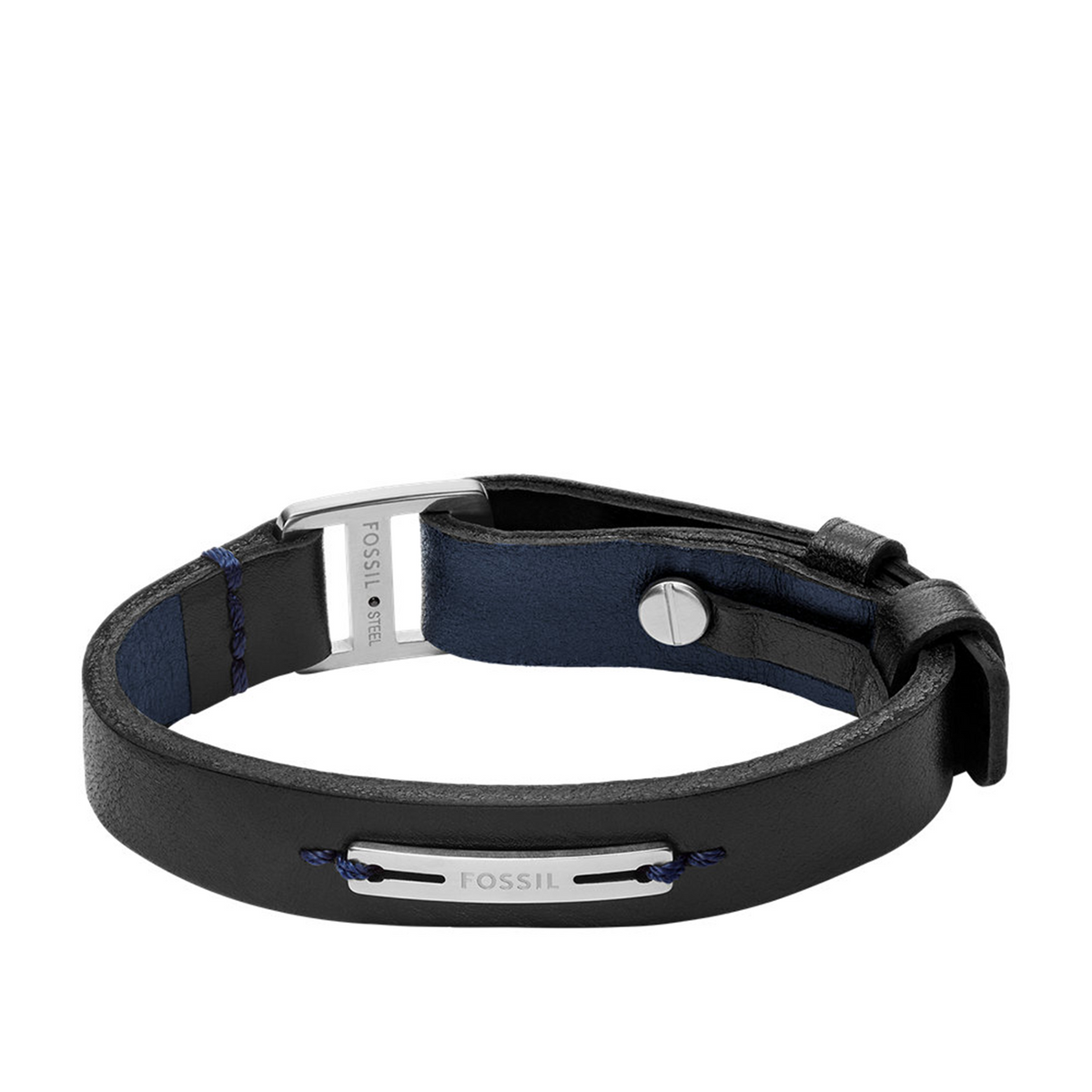 Fossil Machine Leather Men's Bracelet JF04964040