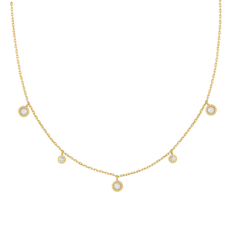 Ania Haie Sunny Sparkler Goudkleurige Kyoto Opal Station Ketting AH-N064-03G-zoom-