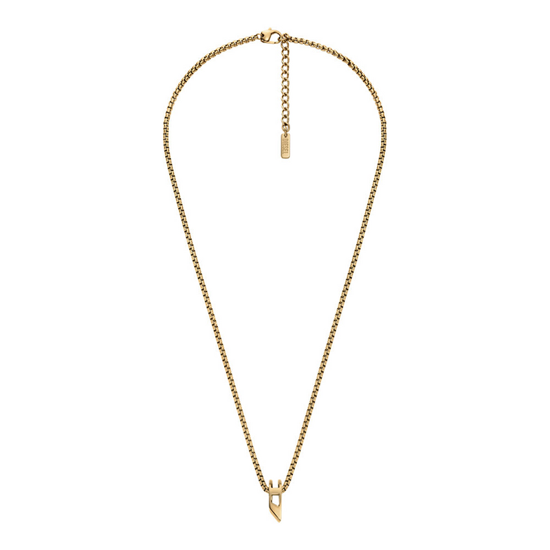 Diesel D Logo Stainless Steel Unisex Necklace DX1670710-zoom-